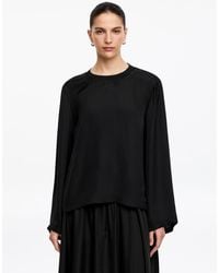 ARKET - Long-Sleeve Satin Top - Lyst