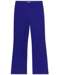 Pinko Baumwolle Baumwolle hose in Blau Damen Bekleidung Hosen und Chinos Capri Hosen und cropped Hosen 