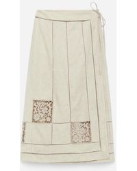 ARKET - Embroidered Wrap Skirt - Lyst