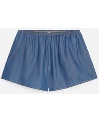 ARKET - Denim Pull-On Shorts - Lyst