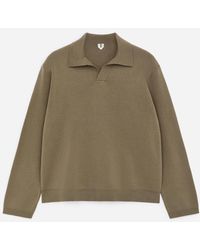 ARKET - Cotton Silk Blend Polo Shirt - Lyst