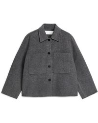 ARKET - Double-face Wool Overshirt - Lyst