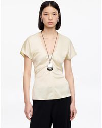 ARKET - Draped Satin Top - Lyst