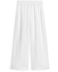 ARKET - Wide Linen Trousers - Lyst