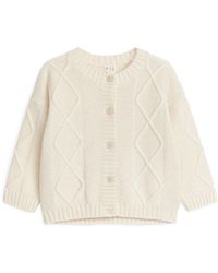 ARKET - Cable-knit Cardigan - Lyst