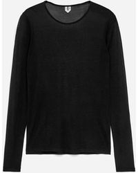 ARKET - Slim Silk Top - Lyst