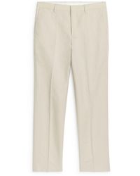 ARKET - Slim Linen-cotton Trousers - Lyst