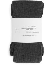 ARKET - Ribbed Wool-blend Tights - Lyst