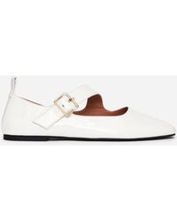 ARKET - Lacquered Leather Ballet Flats - Lyst