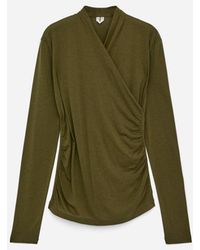 ARKET - Wrap Lyocell-Cotton Top - Lyst