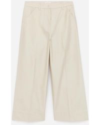 ARKET - Cropped Cotton Trousers - Lyst