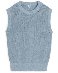 arket jacquard knit vest