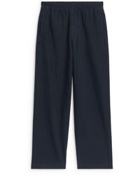 ARKET - Relaxed Cotton Linen Trousers - Lyst