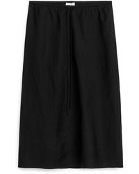 ARKET - Drawstring Linen-blend Skirt - Lyst
