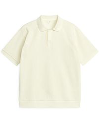 ARKET - Textured Polo Shirt - Lyst