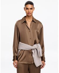 ARKET - Silk Satin Shirt - Lyst