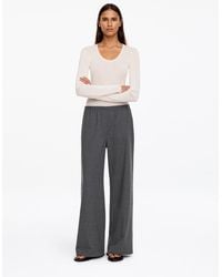 ARKET - Wool-Blend Flannel Trousers - Lyst
