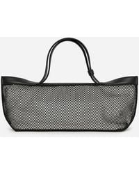 ARKET - Leather-Detail Mesh Tote Bag - Lyst