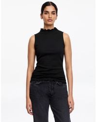 ARKET - Mock-Neck Ribbed Top - Lyst