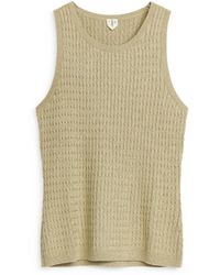ARKET - Cable-knit Tank Top - Lyst