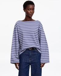 ARKET - Striped Boat-Neck Top - Lyst
