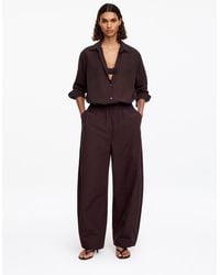 ARKET - Barrel-Leg Cotton Trousers - Lyst