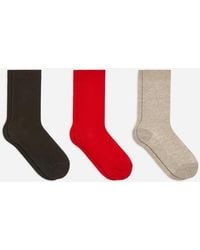 ARKET - Cotton Rib Socks Set Of 3 - Lyst
