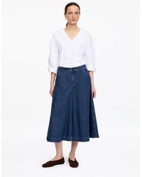 ARKET - Denim Culotte Trousers - Lyst