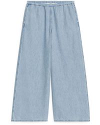 ARKET - Wide Denim Trousers - Lyst