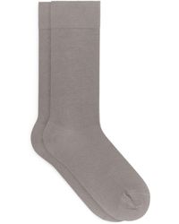 ARKET - Mercerised Cotton Plain Socks - Lyst