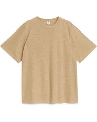 ARKET - Oversized-T-Shirt Aus Leinenmischung - Lyst