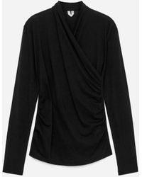 ARKET - Wrap Lyocell-Cotton Top - Lyst