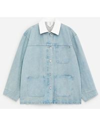 ARKET - Corduroy-Collar Denim Jacket - Lyst