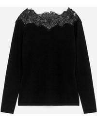ARKET - Lace-Detail Knitted Top - Lyst