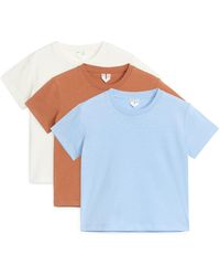 ARKET - Crew-neck T-shirt Set Of 3 - Lyst