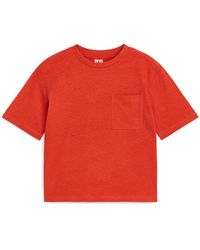 ARKET - Loose Fit Linen Blend T-shirt - Lyst
