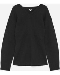 ARKET - Pullover Mit V-Ausschnitt Aus Wolle Und Baumwolle - Lyst
