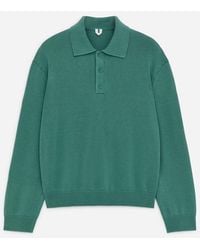 ARKET - Cotton Lyocell Polo Shirt - Lyst