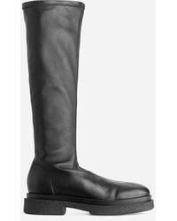 ARKET - Chunky Leather Boots - Lyst