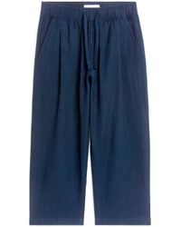 ARKET - Drawstring Linen Trousers - Lyst