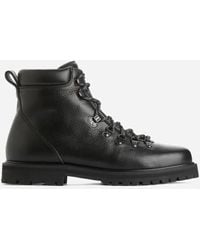 ARKET - Leather Hiking Boots - Lyst