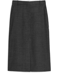 ARKET - Pinstripe Wool Blend Pencil Skirt - Lyst