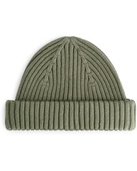 ARKET - Ribbed Cotton Beanie - Lyst