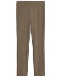 ARKET Slim-fit Stretch Trousers - Natural