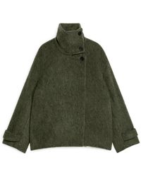 ARKET - Flauschige Jacke Aus Wollmischung - Lyst