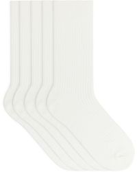 ARKET - Supima Cotton Rib Socks 5 Pairs - Lyst