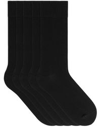 ARKET - Supima Cotton Plain Socks 5 Pairs - Lyst