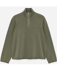 ARKET - Knitted Half-Zip Jumper - Lyst