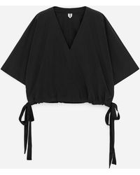 ARKET - Drawstring Hem Cotton Top - Lyst
