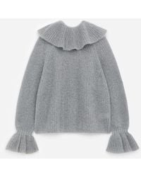 ARKET - Mohair-Wool Blend Ruffle Jumper - Lyst